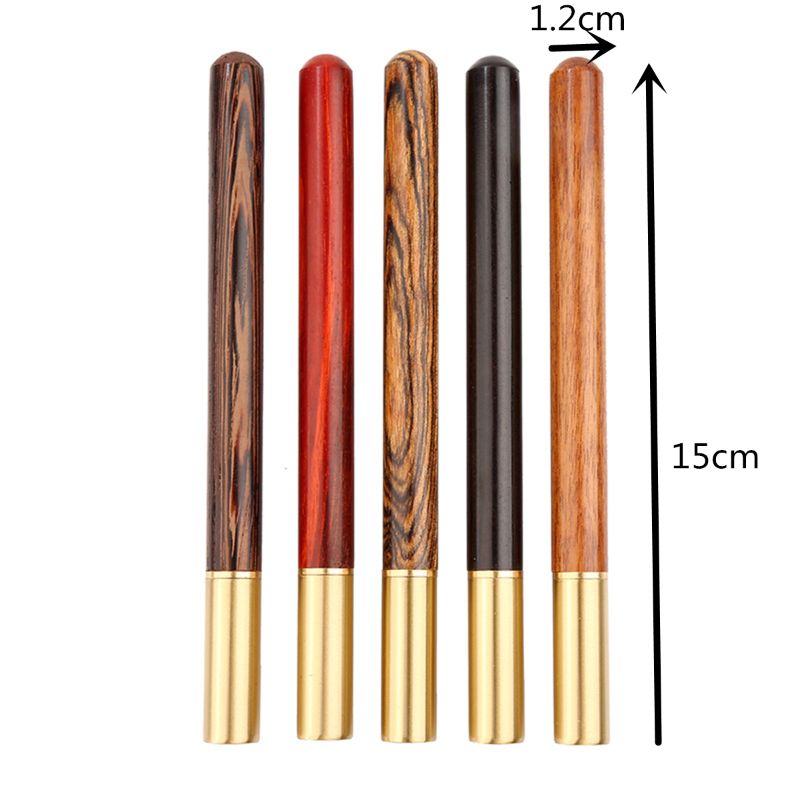 Vintage Wood Body Ballpoint Pen Ball Pens Brass Ball Roller Pen Metal Stationery School Supplies