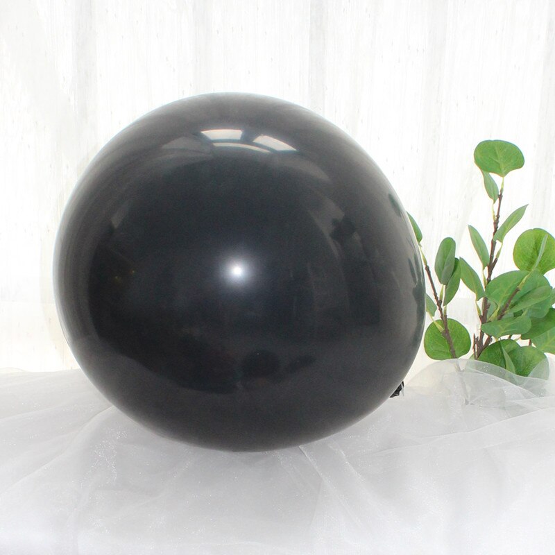 5/10/12/18/36 inch Black Latex Balloons Golden Helium Baloon Birthday Party Decorations Adult Wedding Supplies