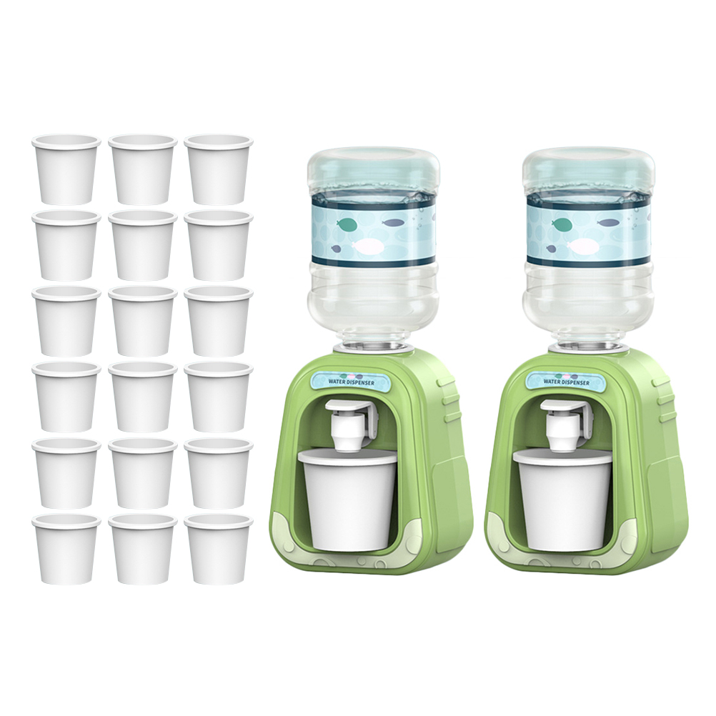1 Set of Mini Water Dispenser Simulated Water Dispenser Children Mini House: Green