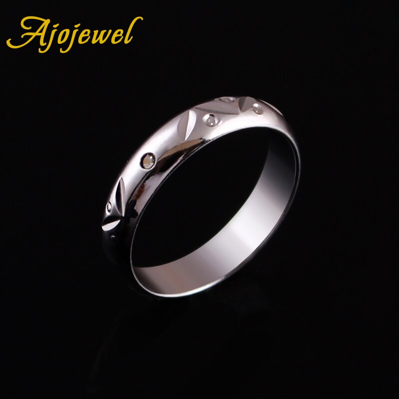 Ajojewel #8 Engagement Wedding Rings for Women Classical Bijoux Jewelry