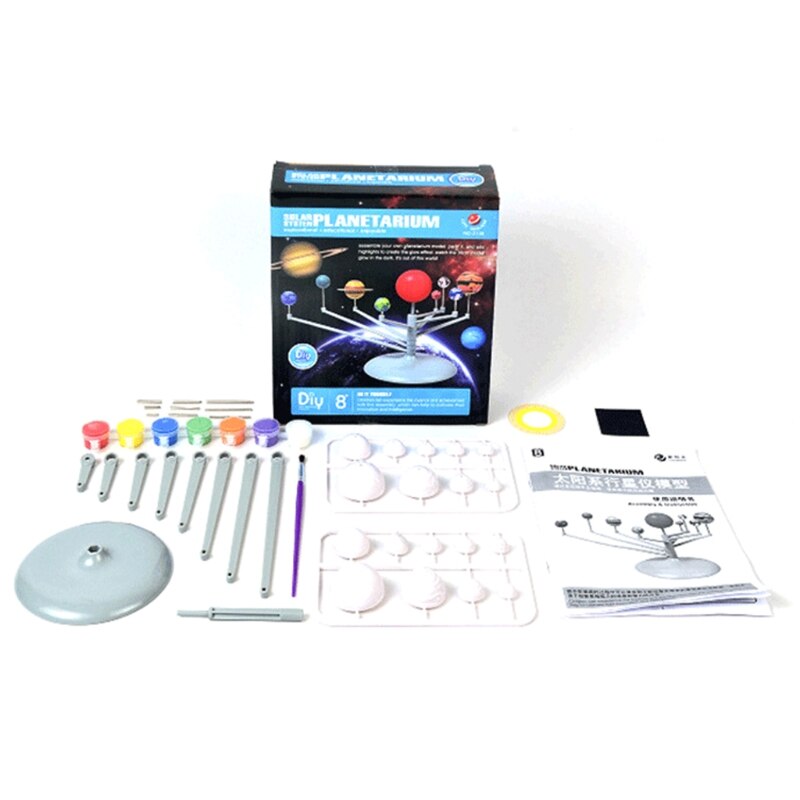 Neue 1 Set Neun Planeten Modell Wissenschaft Diy Montage Eltern-kind-Interaktive Planetarium Spielzeug Kind Intelligenz Entwicklung