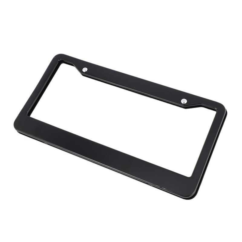 Marco para matrícula negro de acero inoxidable, 2 cubiertas de placa novedosas para adaptarse a cualquier placa estándar de EE. UU.