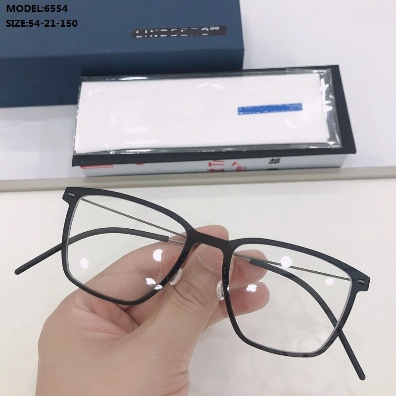Mannen Brilmontuur Puur Titanium Vierkante Brillen Bijziendheid Recept Brillen Optiek Lens 6554 Denemarken 2022 Mode