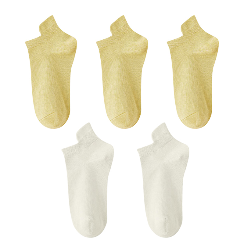 10pieces=5 Pairs Women Socks Casual Breathable Ankle Sock Summer Low Cut Cotton Thin Short Elastic Sox calcetines