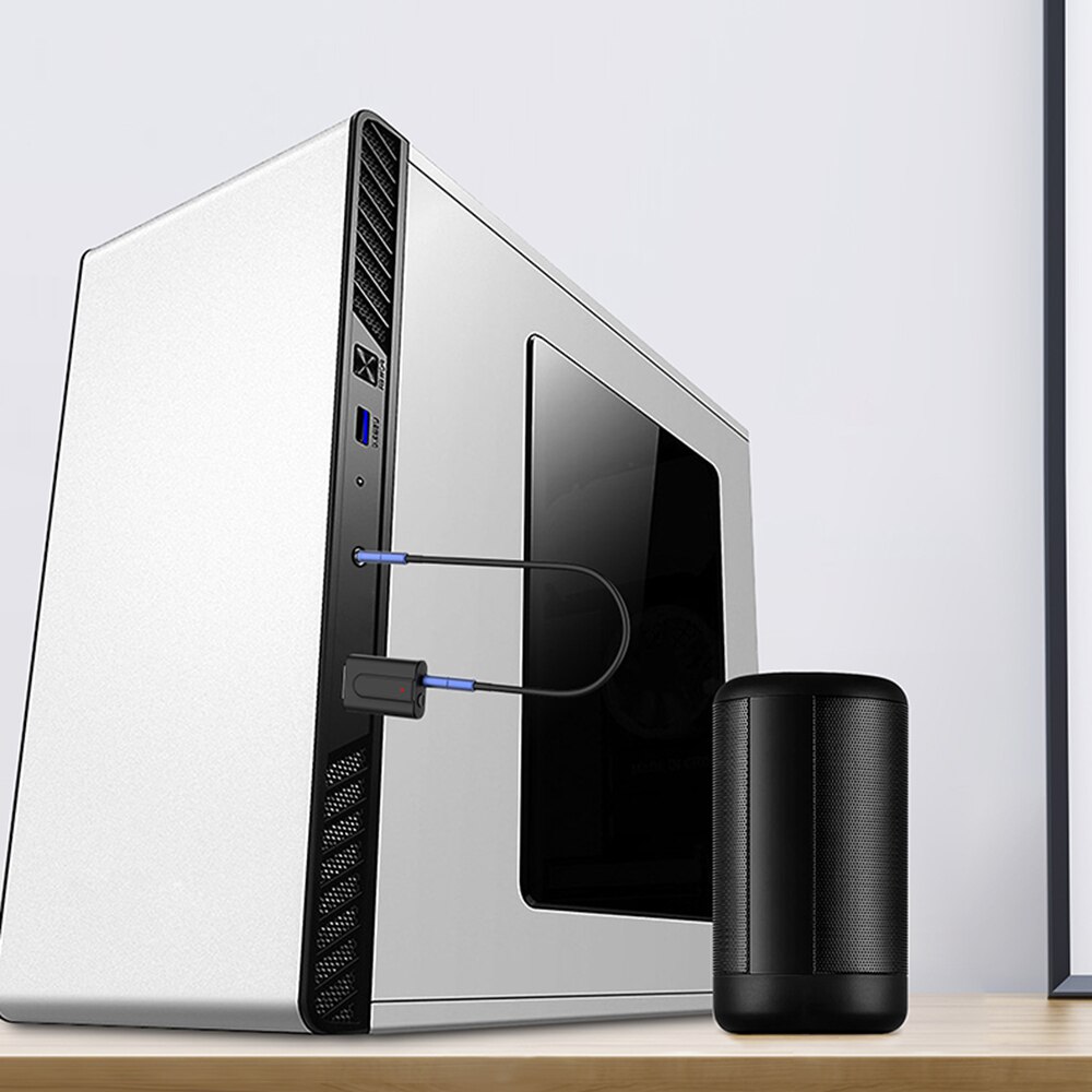 JINSERTA 2 in 1 USB Bluetooth 5.0 Audio Receiver &amp; Transmitter 3.5mm AUX Adapter for TV PC Car Bluetooth Headphone