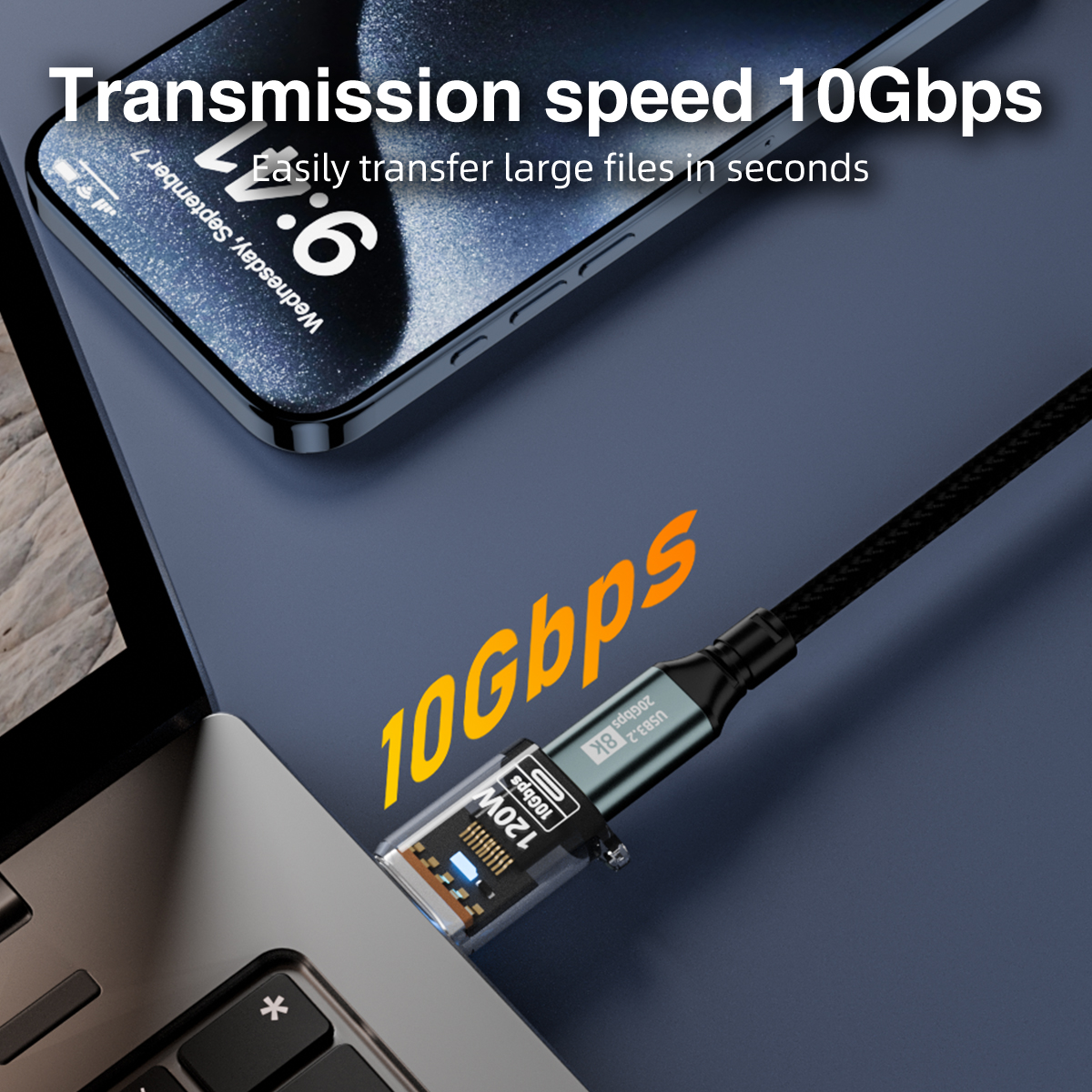 USB C Female to USB 3.2 Male Adapter, Type C to USB A Converter for Fast Charging and Data Syncing 10Gbps Compatible with Pc