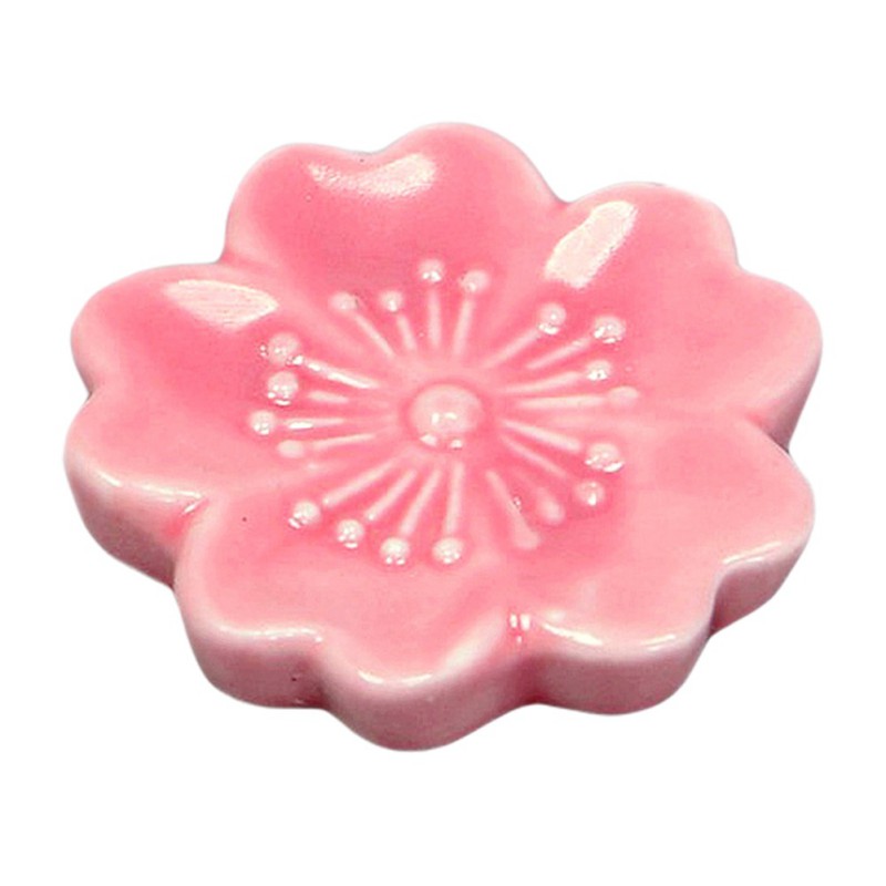 Keramische Sakura Bloesems Eetstokjes Houder Lepel Vork Chopstick Rest Stand Keuken Gereedschap Servies Eettafel Decoratie: pink