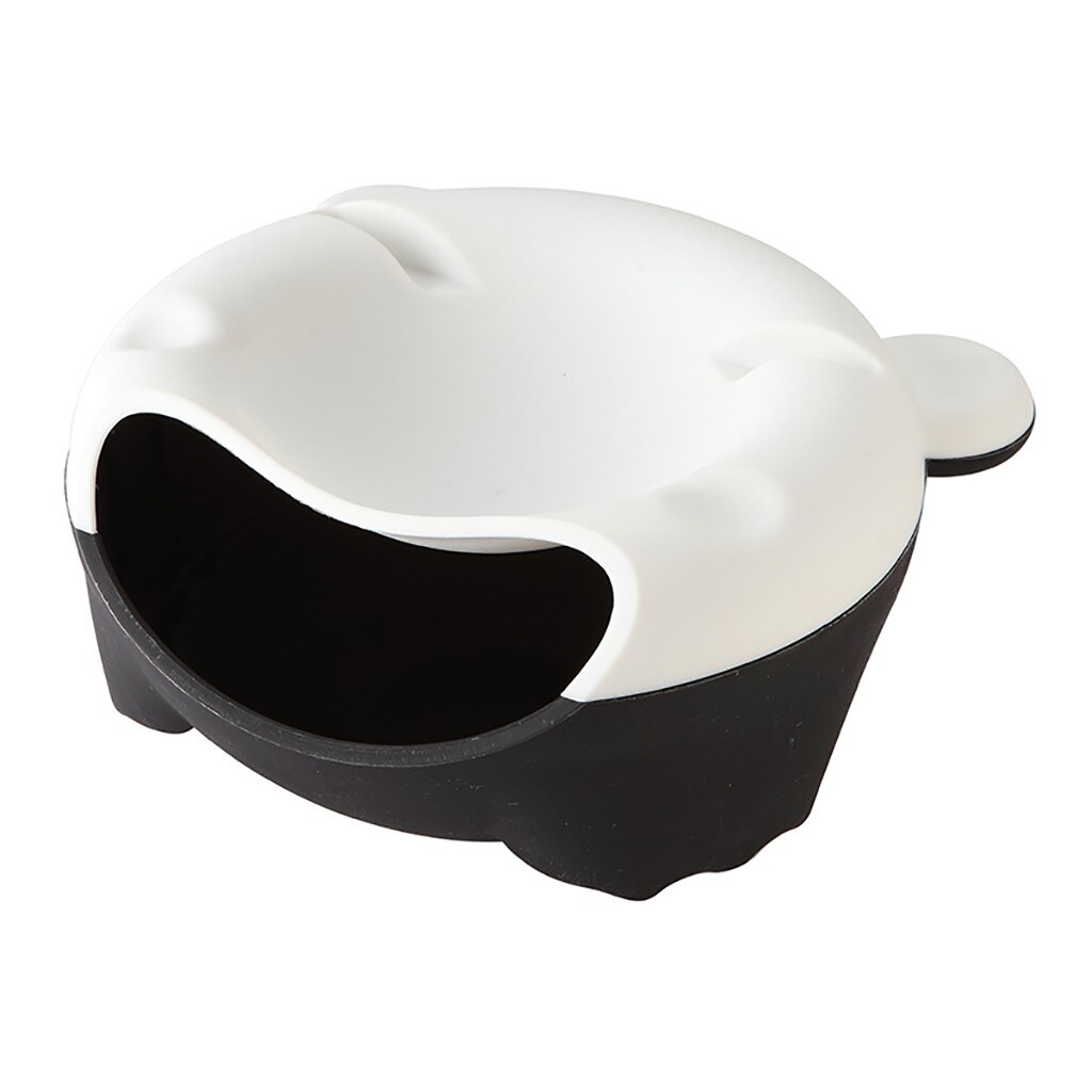 Living room snack box candy storage Lazy Fruit Dish Snacks Nut Melon Bowl Double Layer Plastic Candy cartoon Fruit tray: B