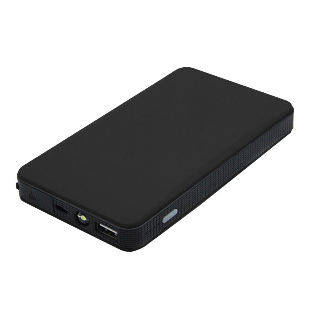 Portabel mini slim 20000 mah bil hoppstartare powerbank 12v motor batteriladdare booster bilbatteri startladdare: Svart