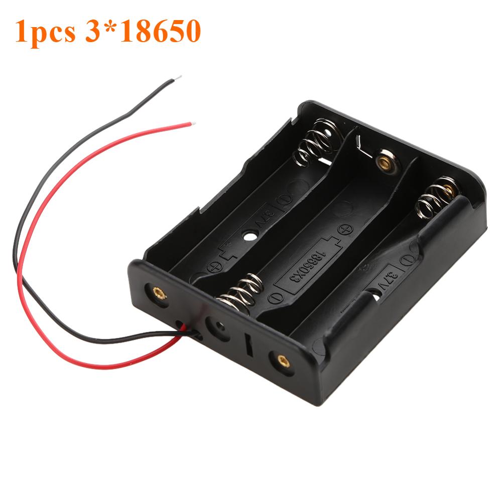 AA 18650 Battery Holder DIY Power Bank Rechargeable Batteries Container 1X 2X 3X 4X Storage Box Case With Wire Pin: 1pcs 3X18650