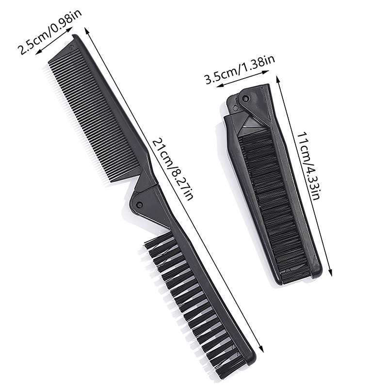 Soft Boar Bristle Hair Comb Portable Travel Beard Brush Foldable Massage Anti Static Hairdressing Styling Tool Women Men