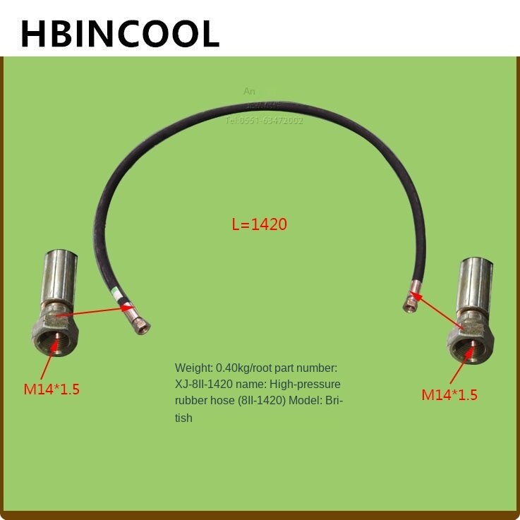 For forklift parts hydraulic oil hose high pressure hose high pressure hose (8II-1420) XJ-8II-1420 accessories