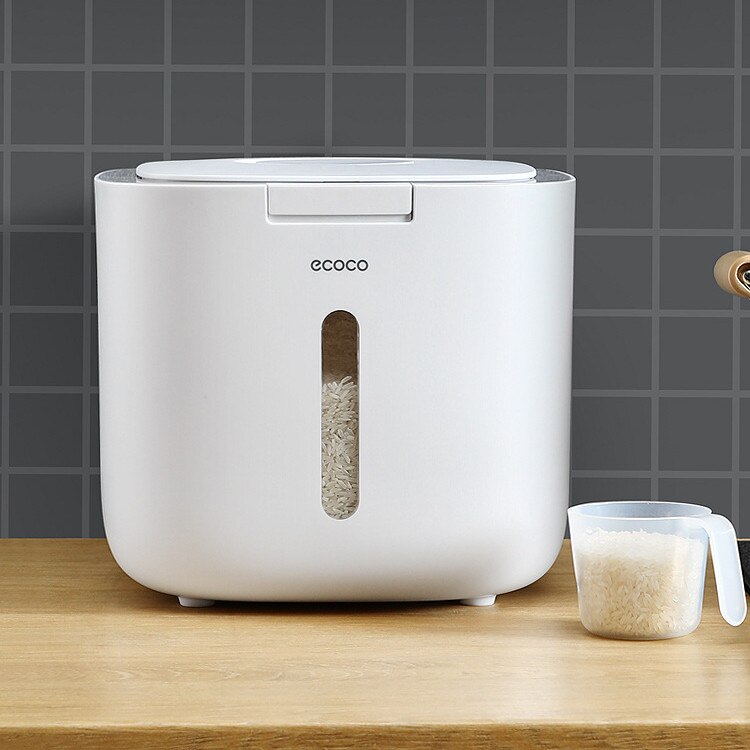 Ecoco 10Kg Keuken Nano Emmer Insect-Proof Vochtbestendige Verzegelde Rijst Emmer Graan Pet Voedsel Opslag Container rijst Doos