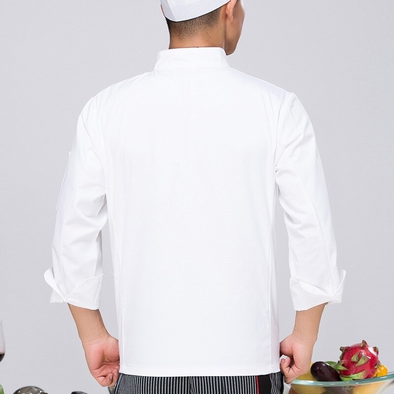 Kokk slitasje langermet uniform kakebakers antrekkbutikk og cateringhotell restaurant kokkuniform pluss størrelse b -5566