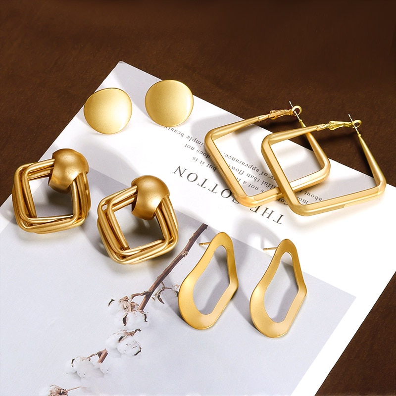 Orecchini Dichiarazione di moda 2020 Vintage Big Geometrica Opaco Orecchini Per Le Donne Ciondola Gli Orecchini di Goccia Earing Moderna Gioielli Femminili