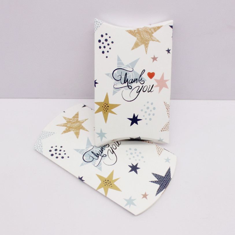 10 bolsas de nuevas de 12,5x8x2cm, cajas de almohada, embalaje de papel a juego para fiestas, bolsas de joyería: Blanco