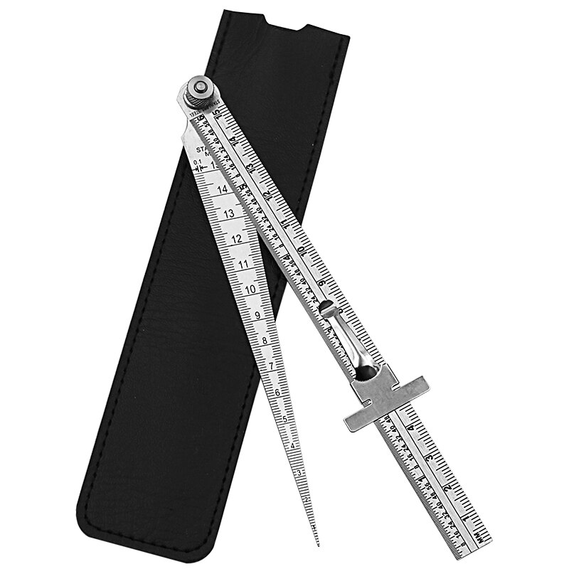 Stainless Steel Tapered Feeler Gauge Hole Depth Gap Ruler Gauge Measuring Tools