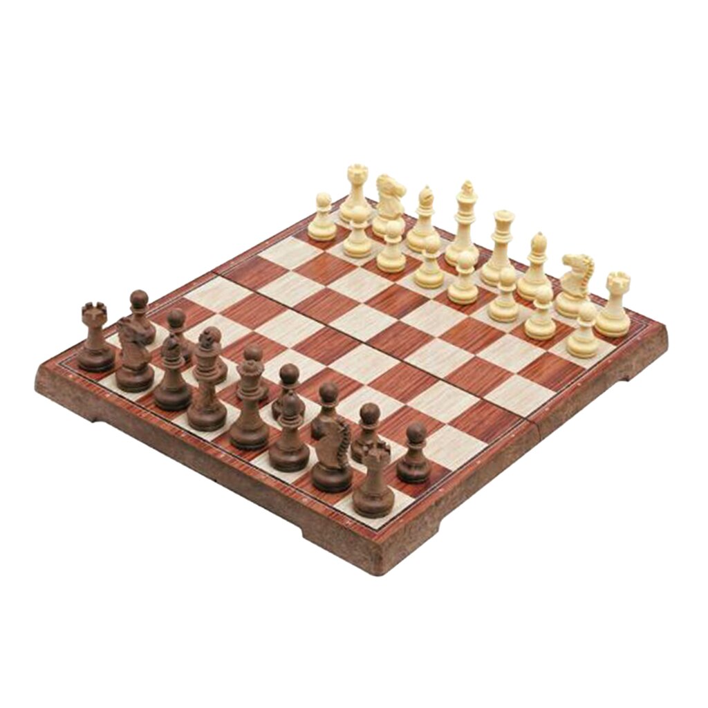 9.6x8.4" Plastic Chess Set Folding Chessboard International Chess Set
