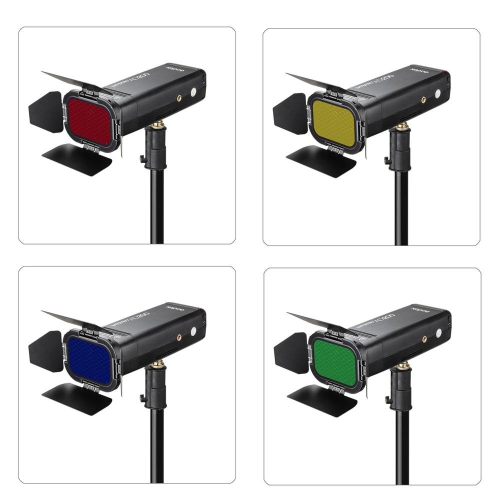 Godox – porte de grange à montage Bowens, grille en nid d&#39;abeille, filtre 4 couleurs pour réflecteur Standard, pour Flash Godox AD200, BD-07
