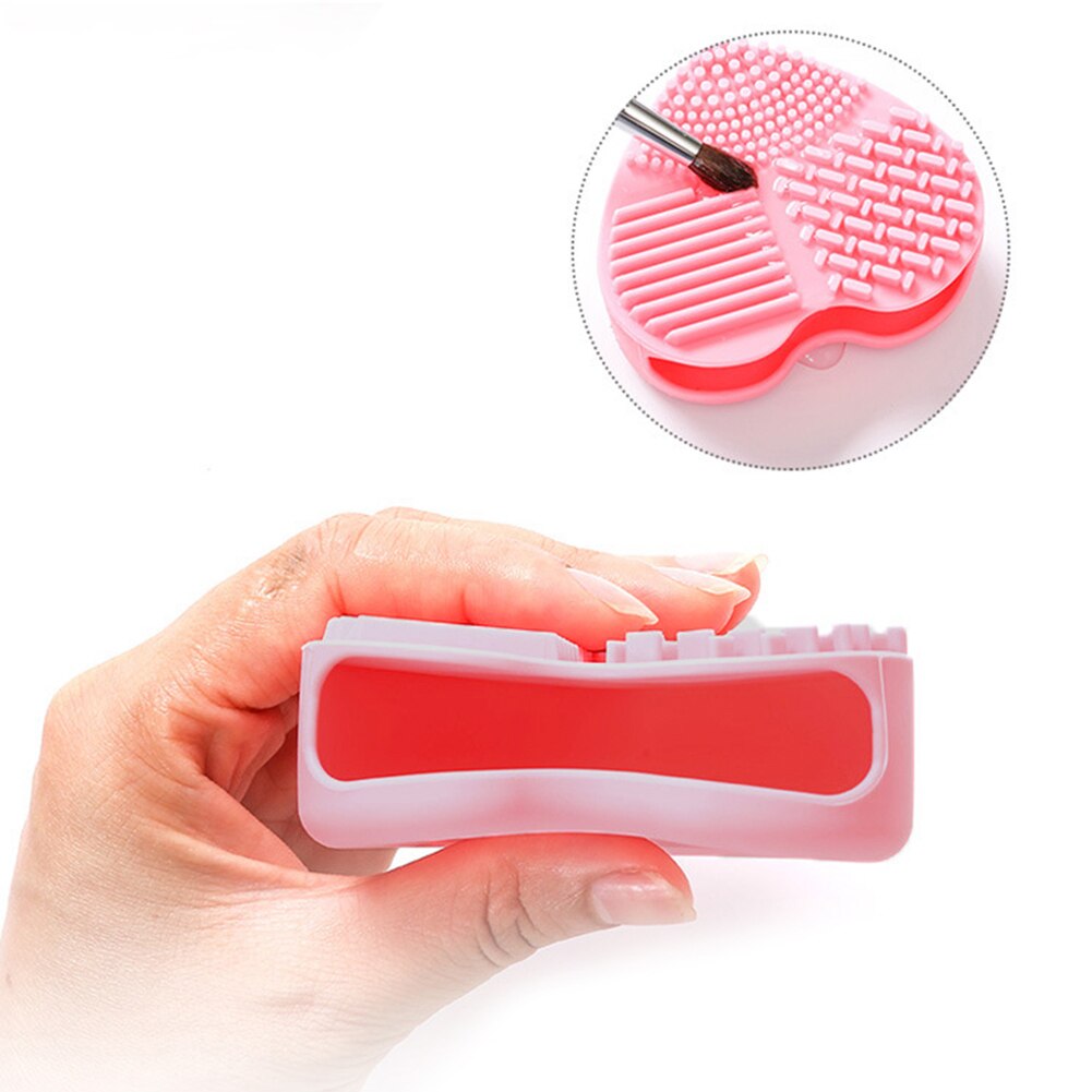 Love Heart Wash Cosmetic Brushes Cleaner MakeUp Washing Brush Gel Cleaning Mat Silicone Foundation Makeup Tool Cleaning Scrubber