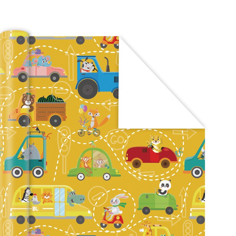 50x70cm Cartoon Style Wrapping Paper Roll for Wedding Kids Birthday Baby Shower Wrap Craft Paper Decor: S5