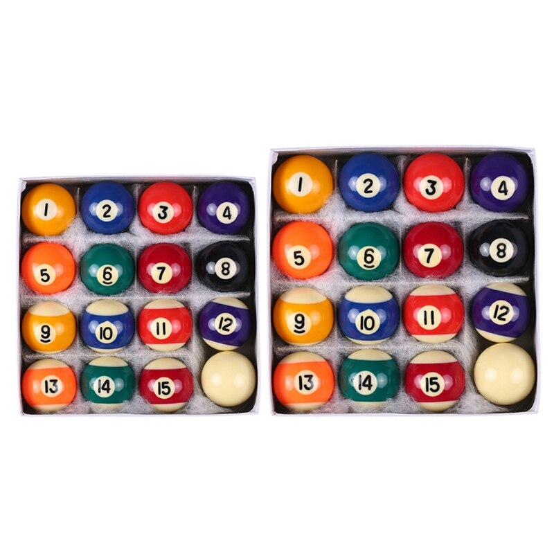 16 stuks hars 32/38mm biljartbal kinderspeelgoed kleine poolkeu ballen complete set mini pooltafel accessoires