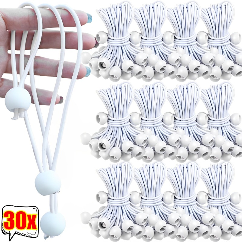 Multifunktionale elastische Zeltfixschnübetreffend, weiße Kugel, Bungee-Schleife-Gurt, Flugzeug, Baldachin, festes Seil, draussen-Camping-Zelt-Zubehör