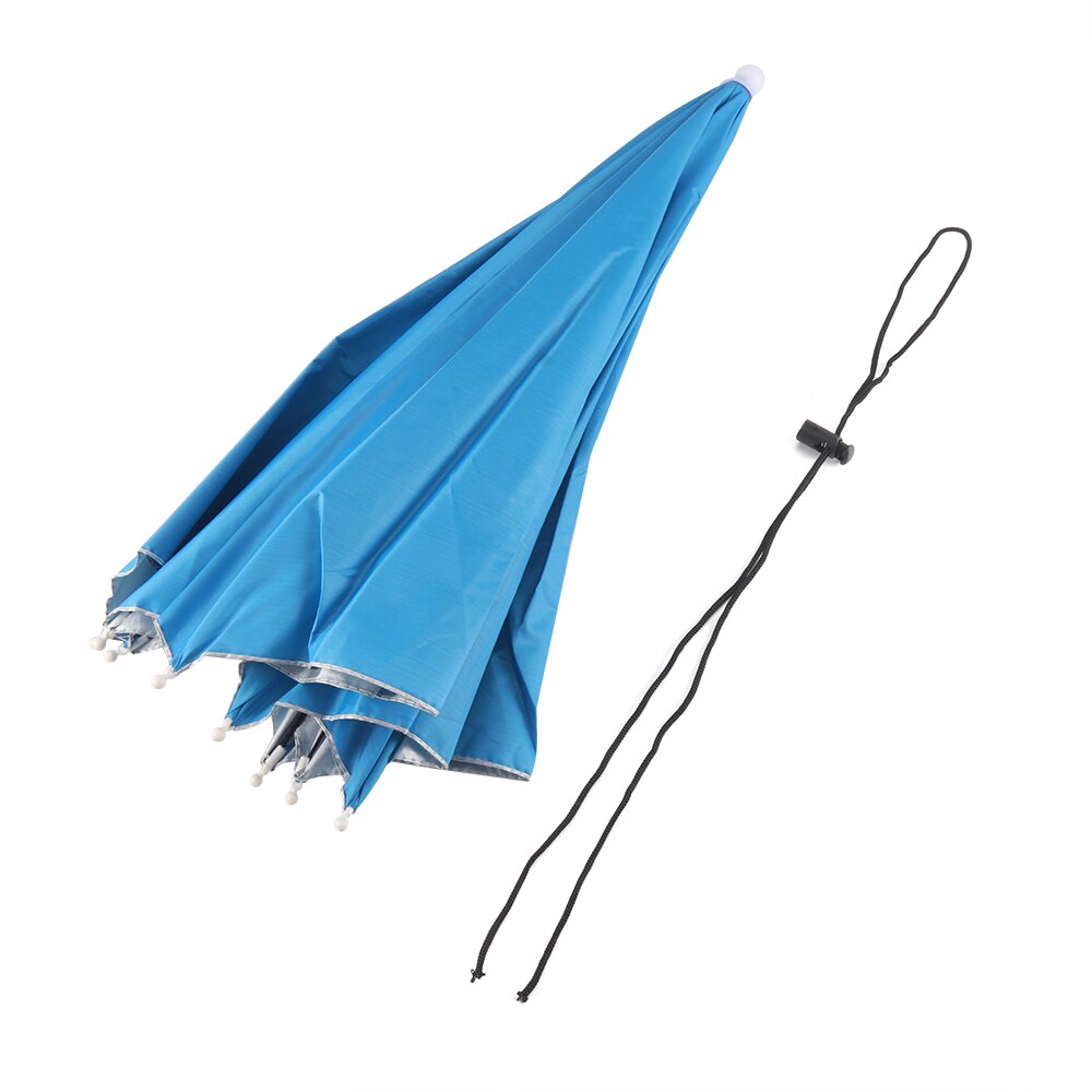 Parasol tête chapeau Camping en plein air randonnée coiffe de tête Parasol multi-formes accessoires de pêche léger pratique tête ombre outil