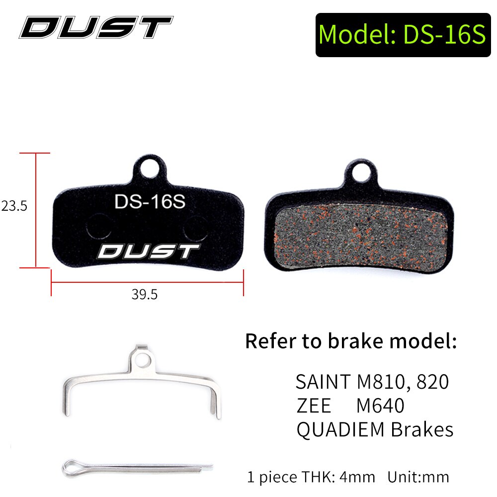 Staub 1 Paar Halbmetall-Fahrrad-hydraulische Scheibenbremsbeläge MTB Mountainbike-Teile für SHIMANO XT XTR M315 SRAM eifrig BB5 BB7 E1 E3: Braun