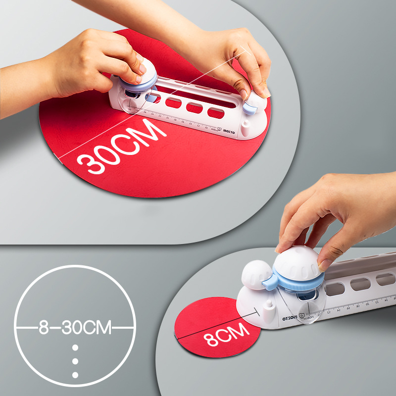 Paper knife manual round cutter 8-30cm round paper cutter round cutter round opener round cutter cutting multi-function round