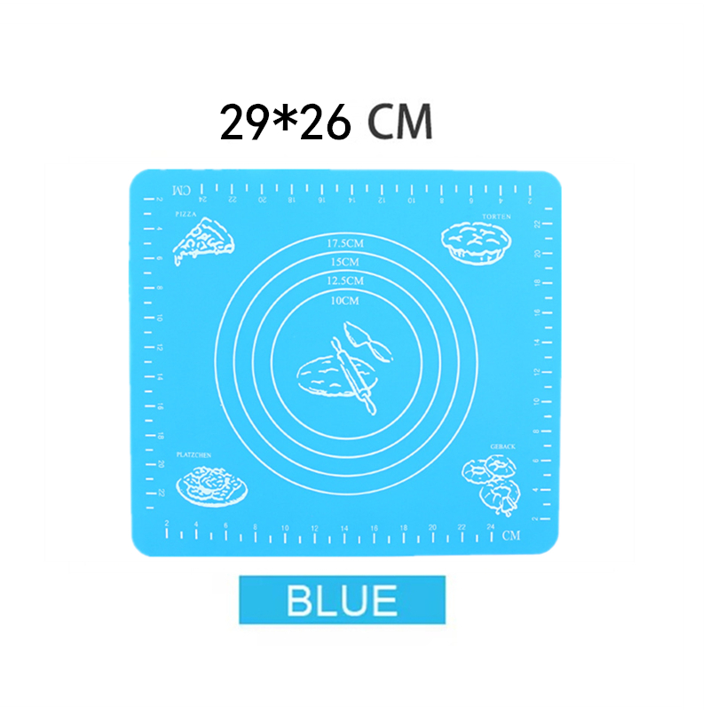 Estera de silicona para hornear, tapetes para masa para amasar, hoja para pastel de Pizza, utensilios para parrilla, utensilios para hornear, almohadilla de mesa, accesorios de pastelería de cocina: Chocolate