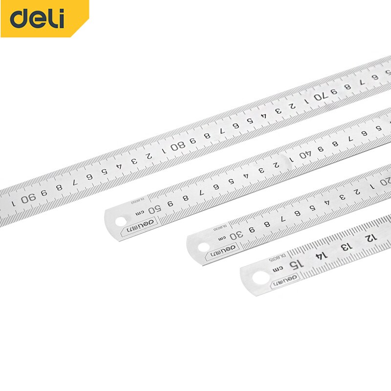 DELI Stainless Steel Straight Ruler Precision 15-3... – Vicedeal