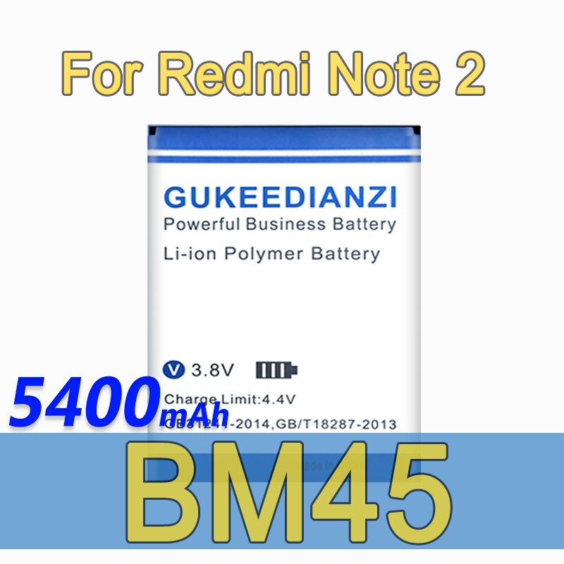 Batería Para Xiaomi Redmi nota 2 3 4 4X 5 5A 6 7 Pro modelo BM42 BM45 BM46 BN31 BN41 BN43 BN45 BN48 BN4A BM 46 millones 31 41 43 45 48: BM45-Redmi Note2