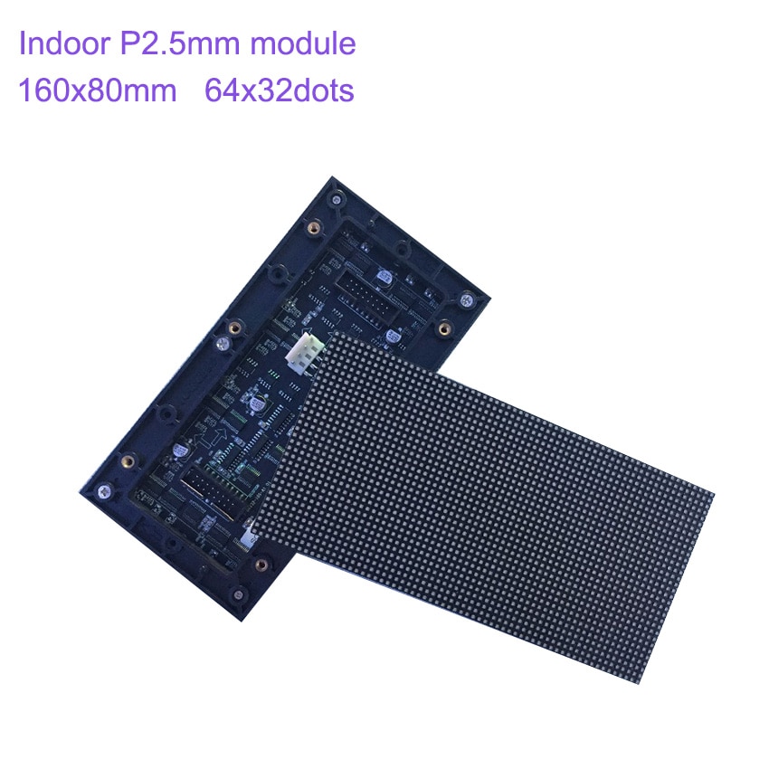 P 2,5 led-modul indoor-LED-display 160*80mm 64*32pixel 1/16 Scan Indoor SMD2121 3in1 RGB voll farbe LED-panel