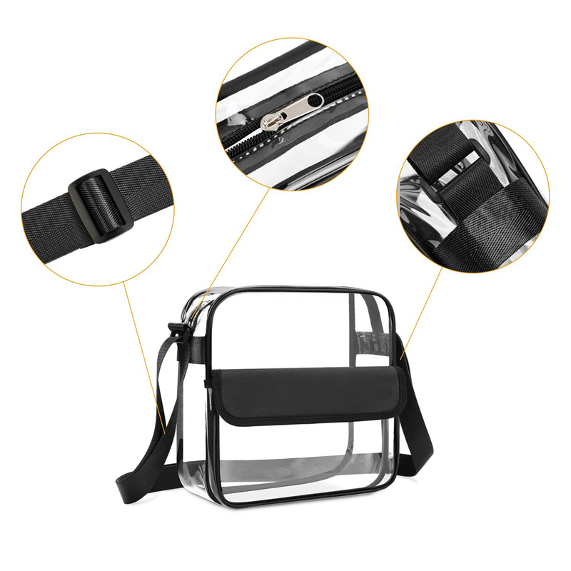 Sommer klare tasker kvinders gennemsigtige pvc-jelly-håndtaske rejsestrand kvindelig shopping skuldertaske vandtæt crossbody-taske pung