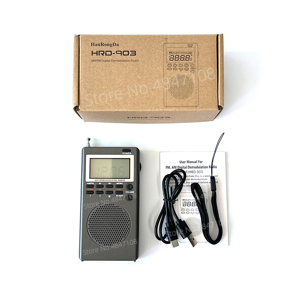 Radio FM/AM portatile Mini ricevitore digitale FM AM tascabile Schermo LCD da 1,8 pollici Rullo ad alta sensibilità con antenna per altoparlante