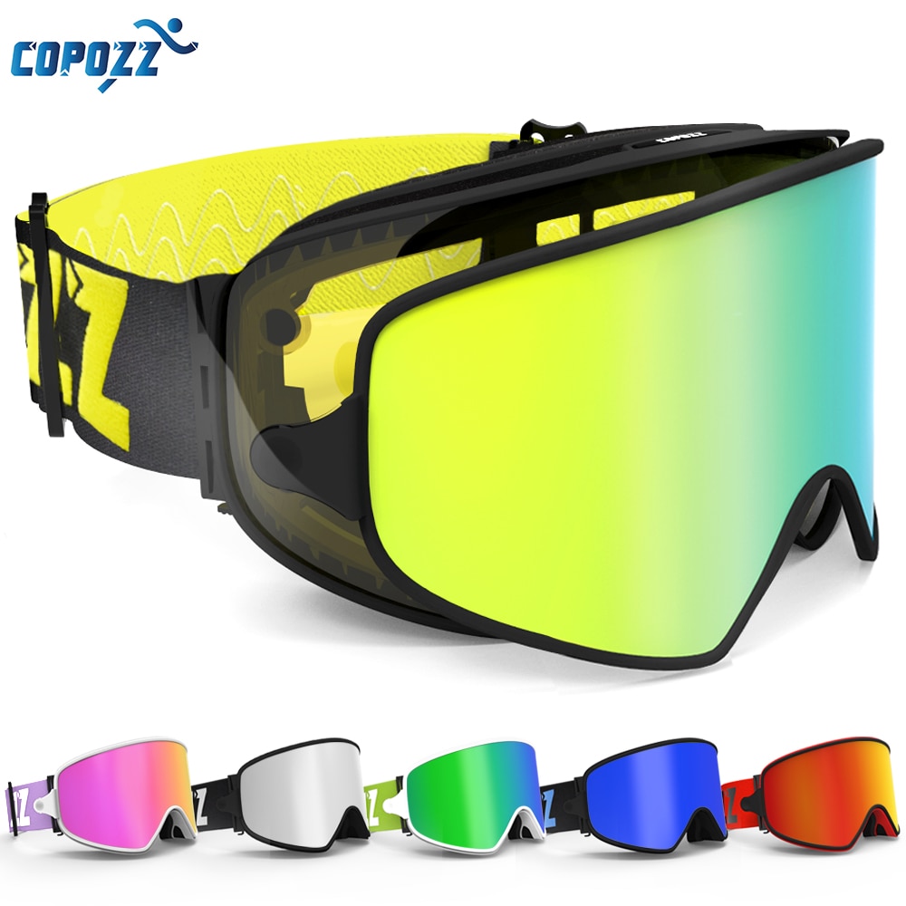 Copozz Skibril 2 In 1 Met Magnetische Tweeërlei Gebruik Lens Voor Night Skiën Anti-Fog UV400 Snowboard bril Mannen Vrouwen Ski Bril