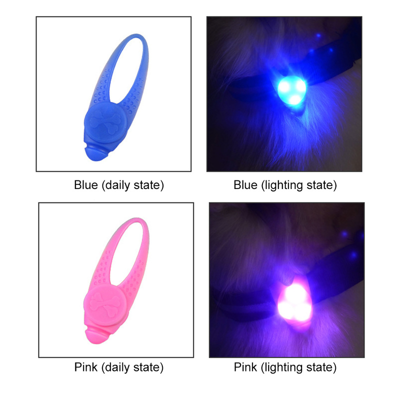 Pet LED Pendant Safety Flashing Glow Light Blinking LED Collar Pendant for Pet Dog Puppy Remote Identification Pet safety Light