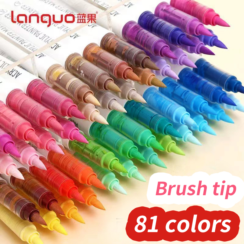 terug naar school accessoires Esthetische briefpapier graffiti Kleur markers acryl marker Penseelpunt pennen kunstbenodigdheden tekenpennen