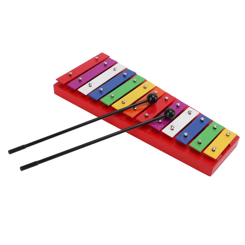 Wooden Glockenspiel Colorful Xylophone Aluminum+Birch for Creating Music