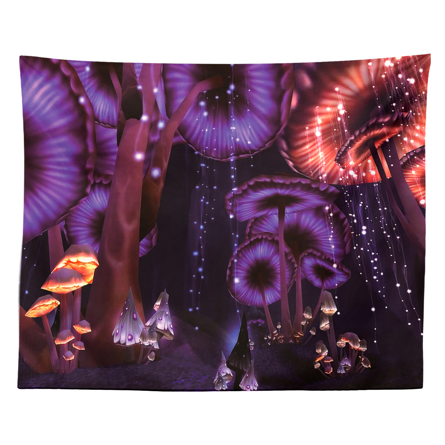 Psychedelic Mushroom Tapestry Fantasy Plant Wall Tapestry Galaxy Space Tapestry Starry Night Sky Tapestry Wall Hanging for Room: 7