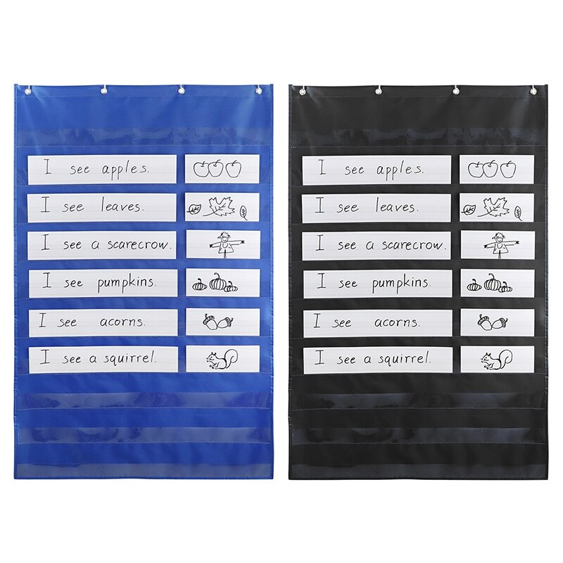 Classroom Children Pocket Chart with Hook Schedule for Home School