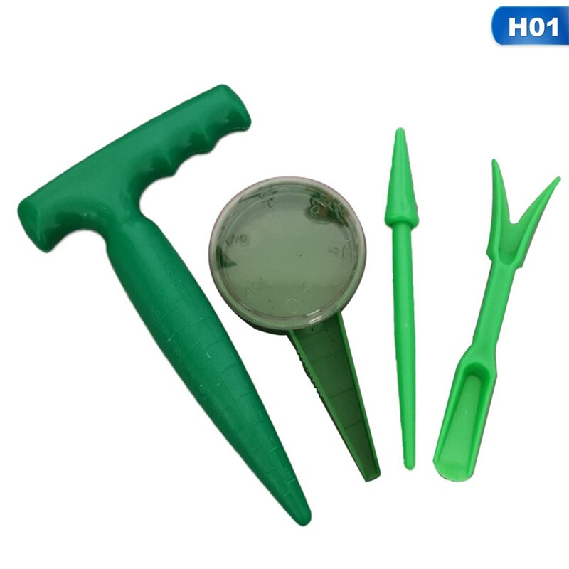 4pcs/Set Kit Mini Seeder and Plant Tool Nursery Plant Seedling Cultivate Tools Garden Transplanting Planting Tools: Default Title