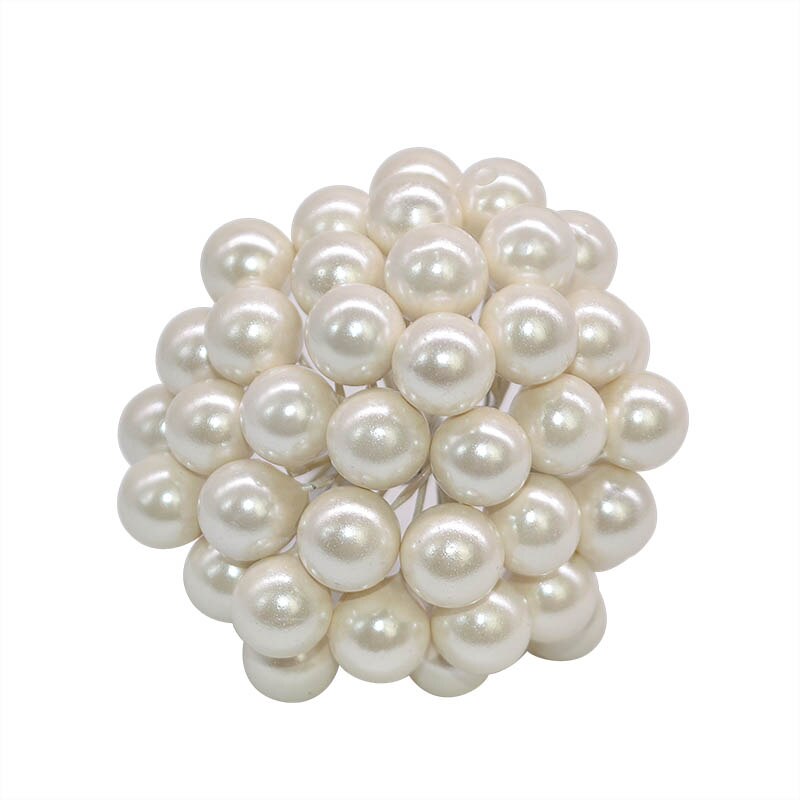 50 stk / lot 1cm mini kunstige blomster frugt støvdragere jul plast perle bær til bryllup diy boks dekoreret kranse: Hvid