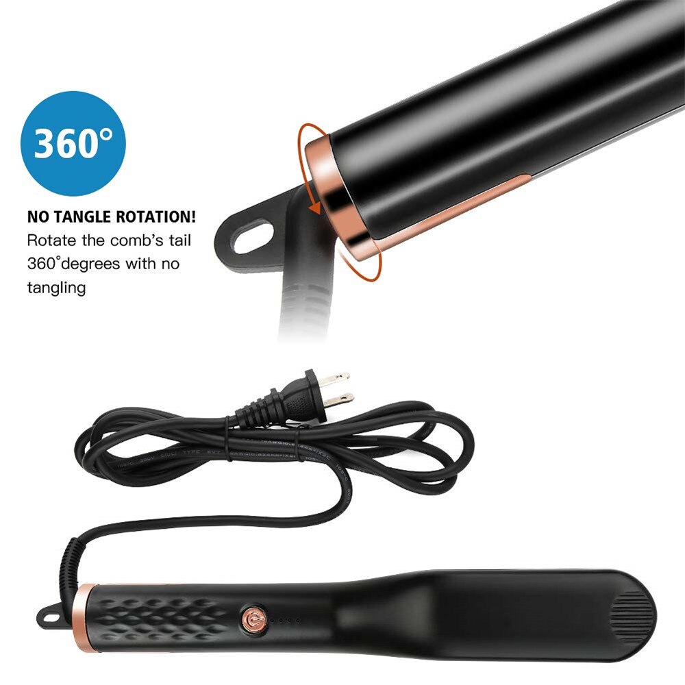 Mannen Baard Stijltang Verwarmd Baard Kam Ionische Haar Rechttrekken Kam Hair Styling Stijltang Borstel Voor Mannen Quick Verwarming