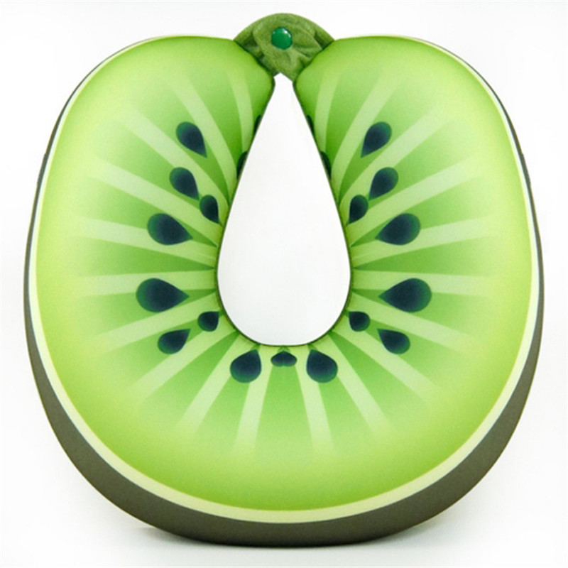Memory Foam U Shaped Travel Pillow Neck Support Head Rest Airplane Cushion Funny Fruit Print Pillows: Default Title