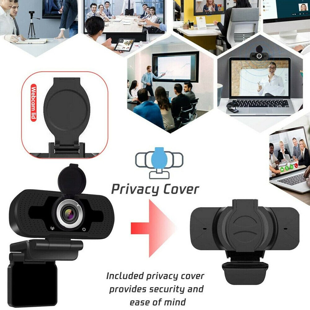 Usb Camera Hd 1080P Computer Camera Met Stofkap Webcam Voor Webcast Video Conferentie Webcam Full Hd 1080P camara Web Para Pc