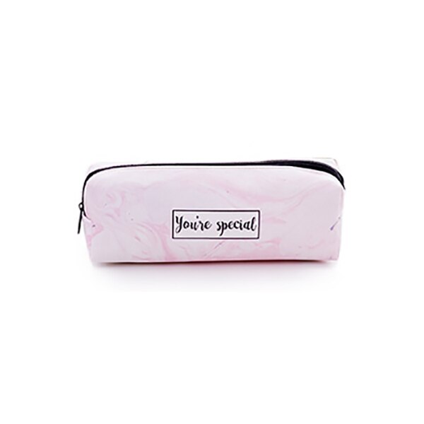 Large Marble Pencil Cases Cute Leather Pencil Box Pen Bags For Boys Girls Stationery Office School Supplies: 4