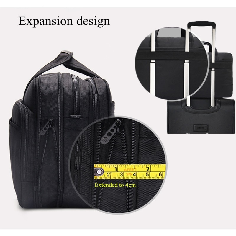 17 Inch Heren Aktentas Grote Aktetassen Waterdichte Oxford Extensible Laptop Computer Tas