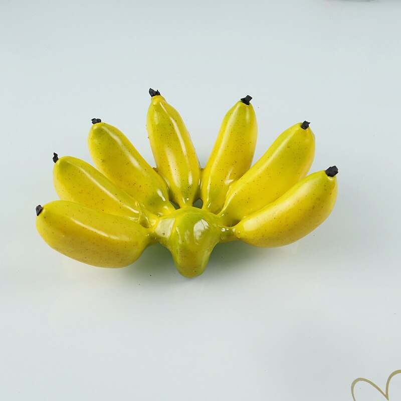 Emulational frugt model banan musa basjoo banan frugt og grøntsager mad dekoration hjem butik model dekoration skyde rekvisitter: Banan b